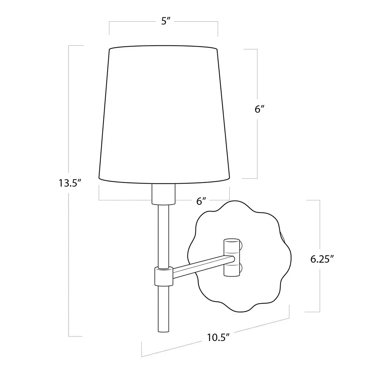 Regina Andrew Design Mia Swing Arm Sconce