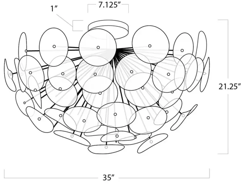 Regina Andrew Design Poppy Glass Semi Flush Mount