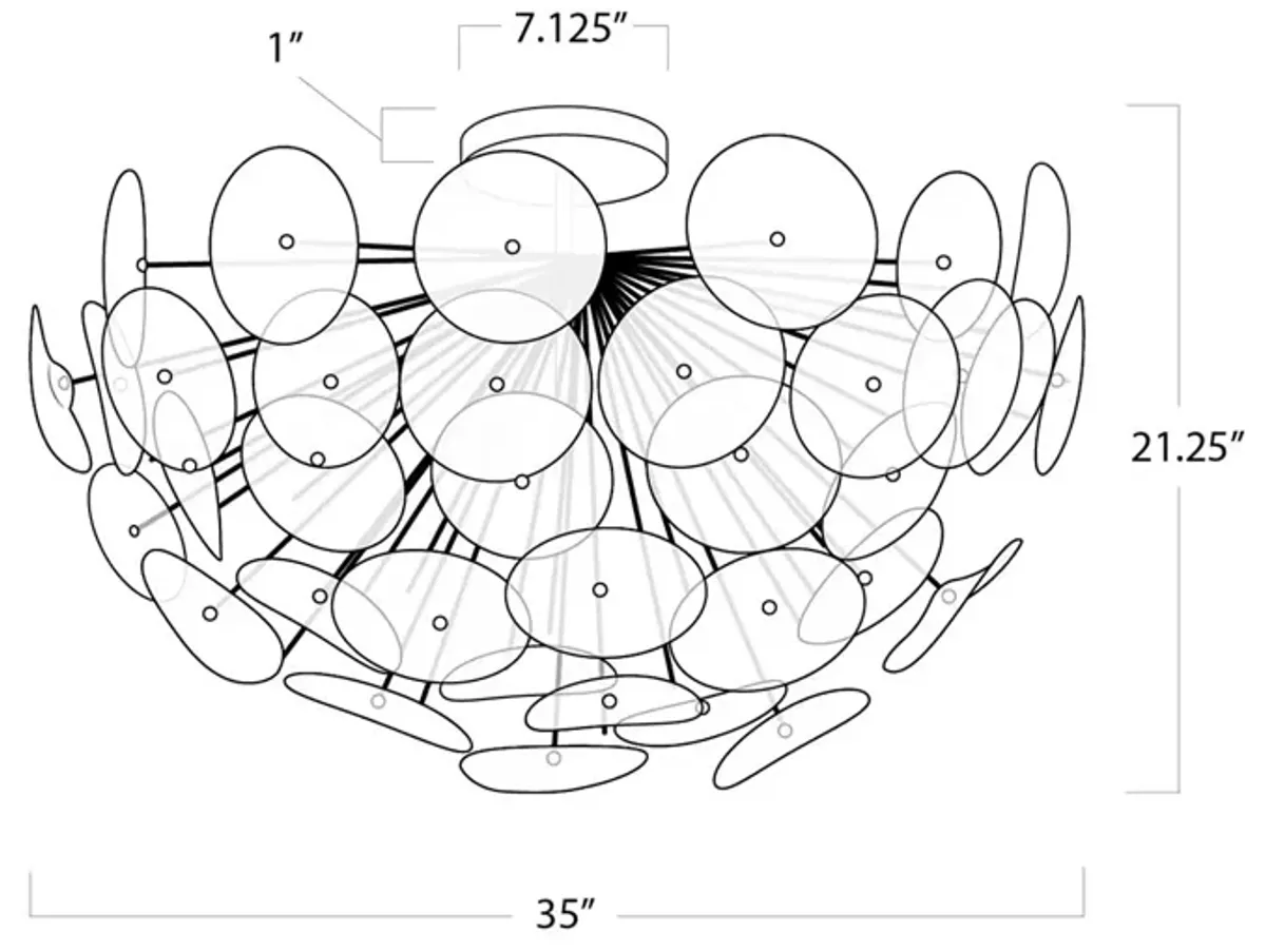 Regina Andrew Design Poppy Glass Semi Flush Mount