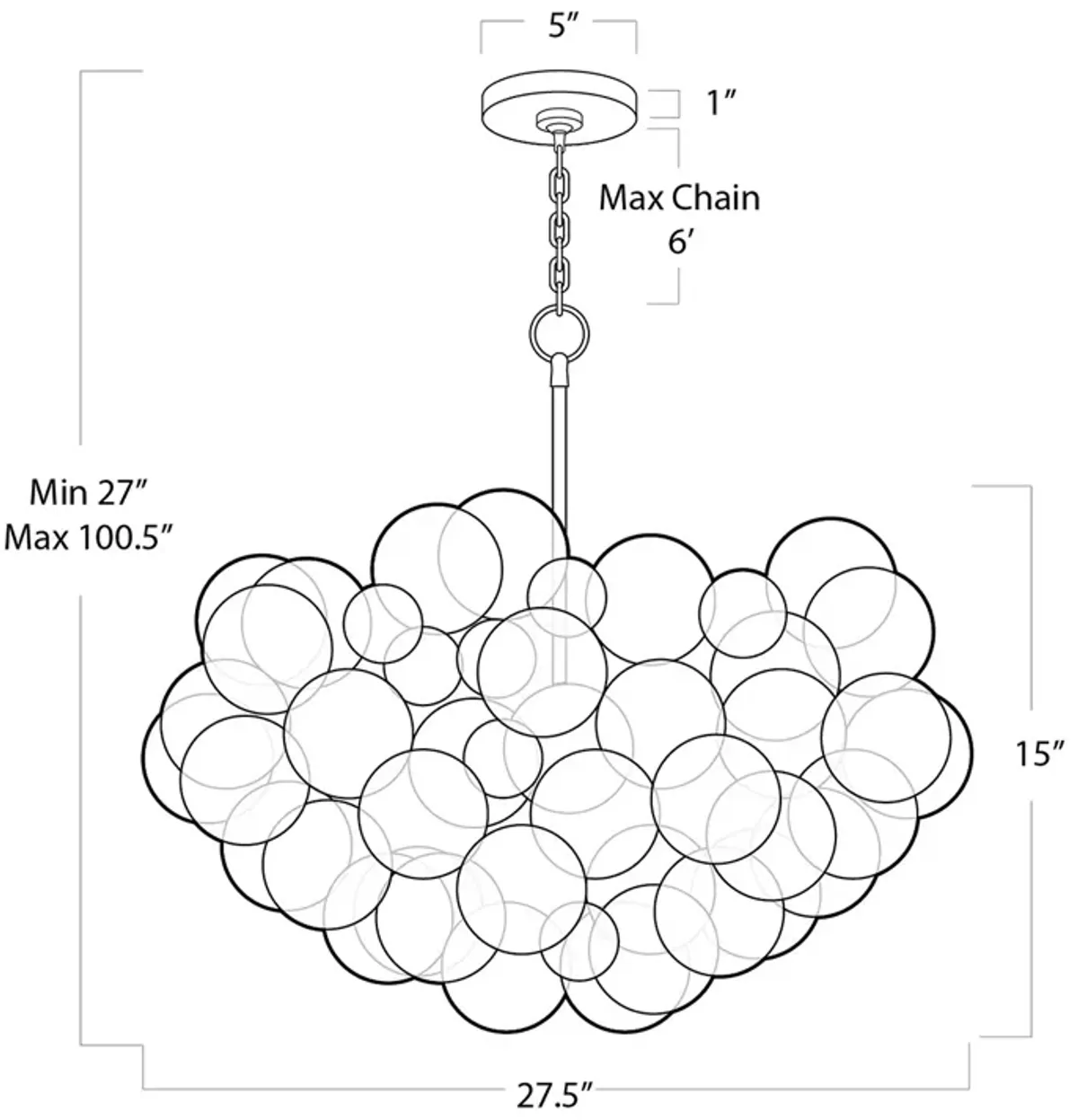 Regina Andrew Design Bubbles Chandelier