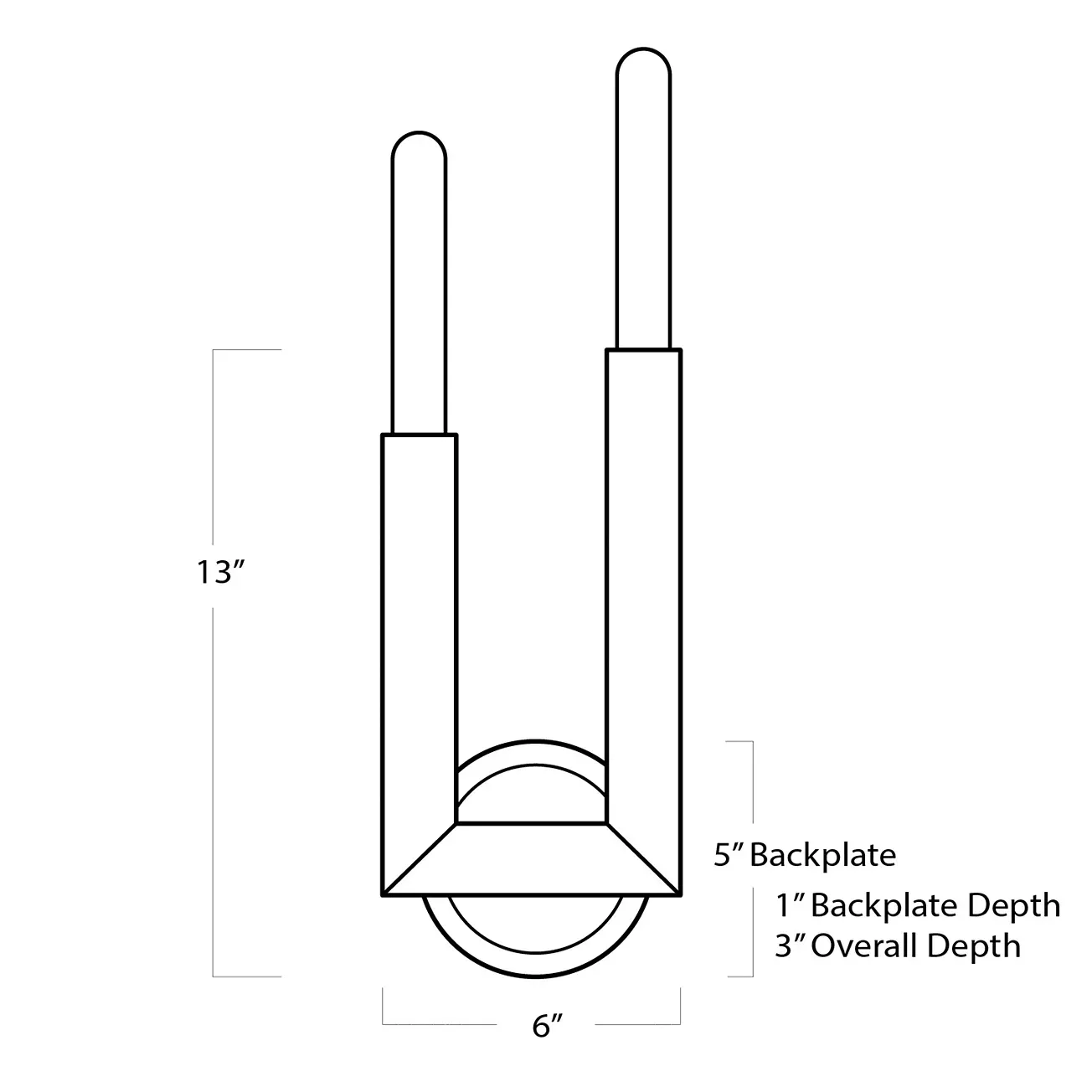 Regina Andrew Design Wolfe 2 Light Wall Sconce