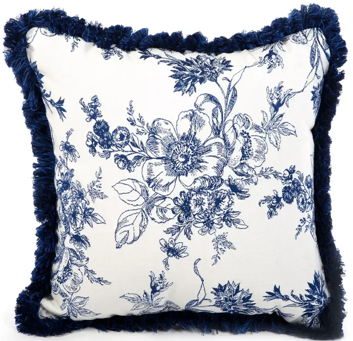 Mackenzie-Childs Indigo Villa Outdoor Throw Pillow, 20" x 20"