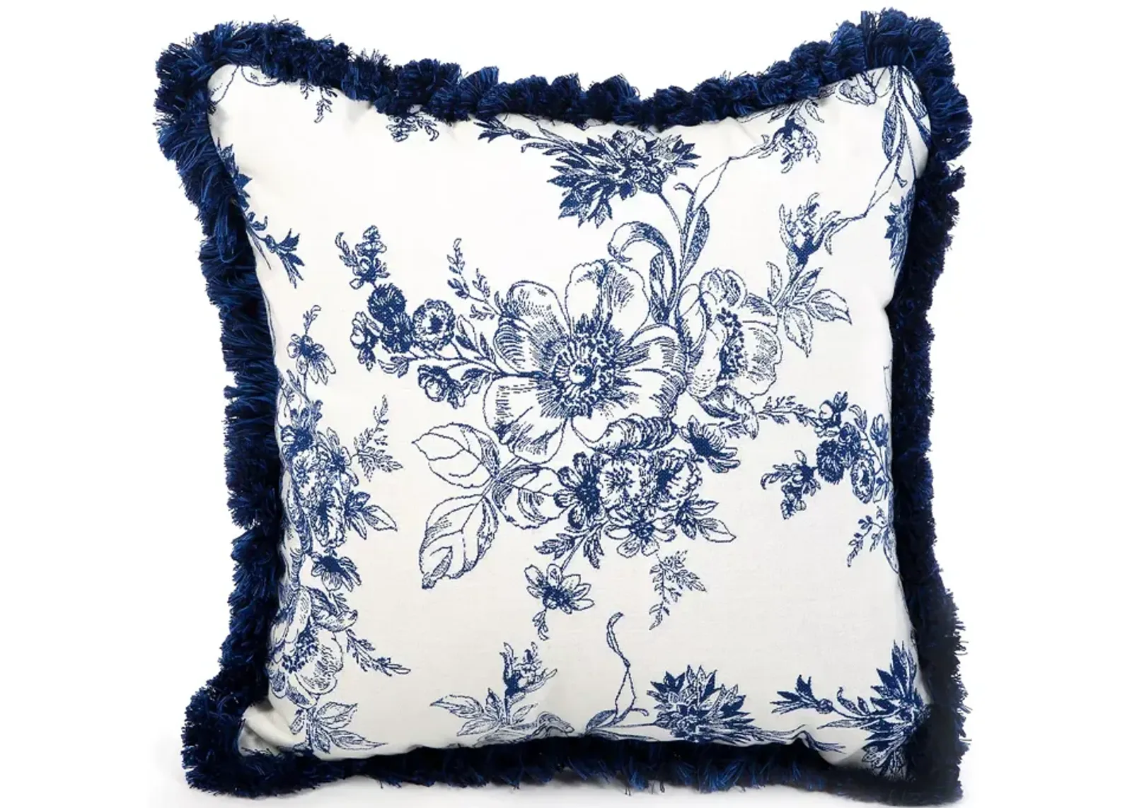 Mackenzie-Childs Indigo Villa Outdoor Throw Pillow, 20" x 20"