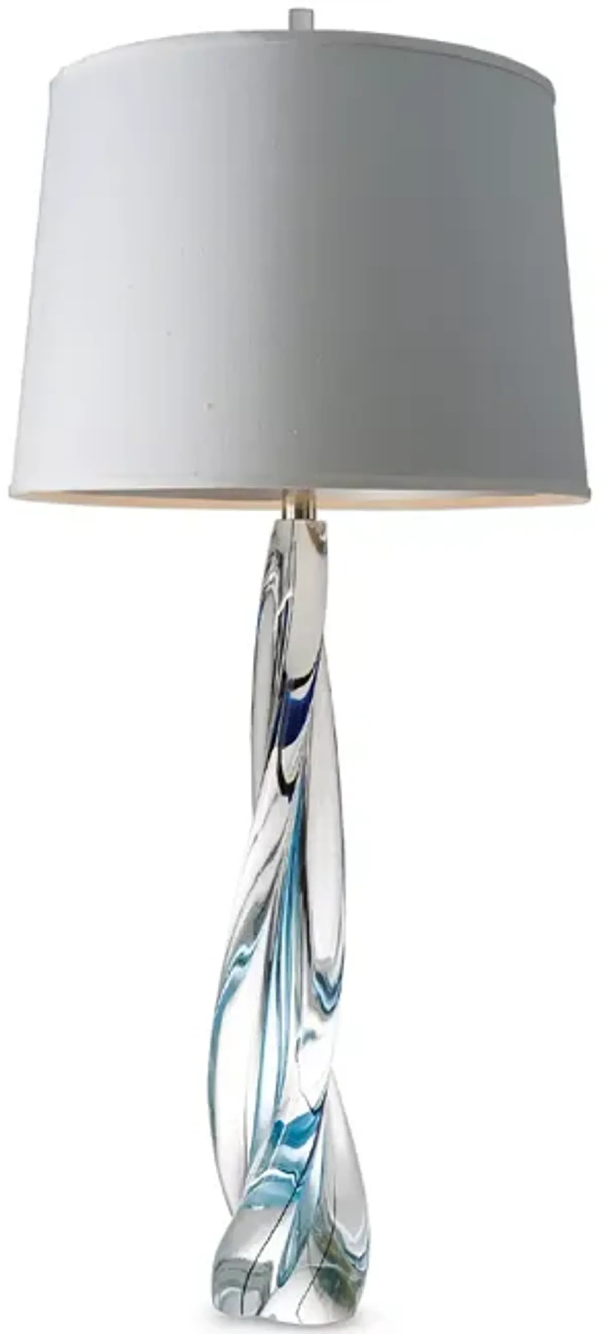 Global Views Ocean Twist Lamp with Faux Silk Shade