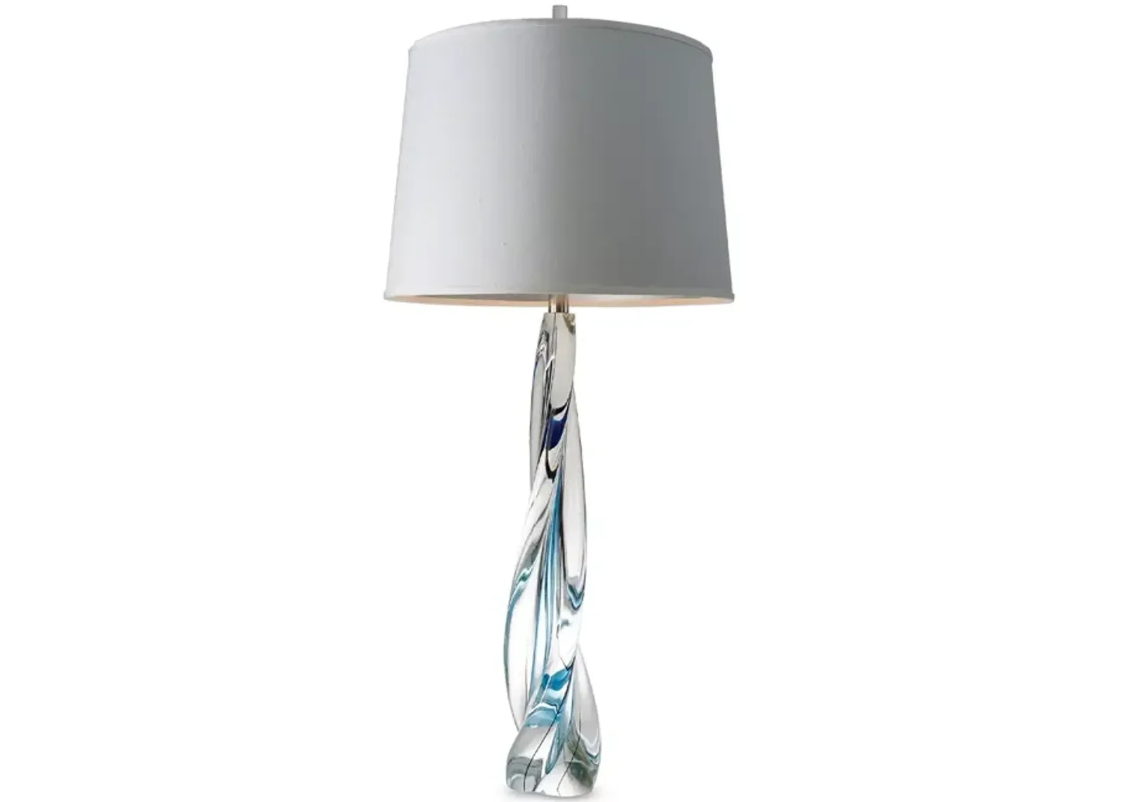 Global Views Ocean Twist Lamp with Faux Silk Shade