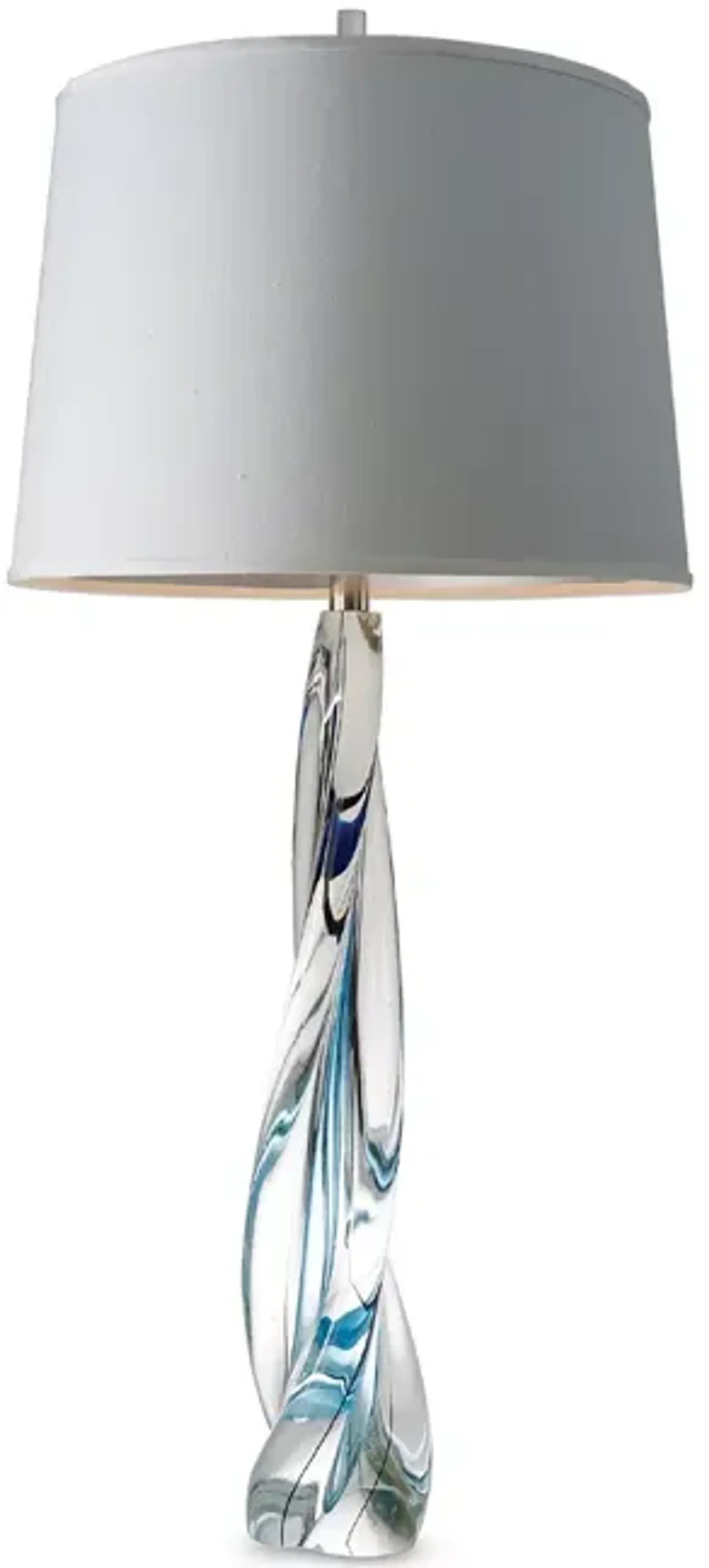 Global Views Ocean Twist Lamp with Faux Silk Shade