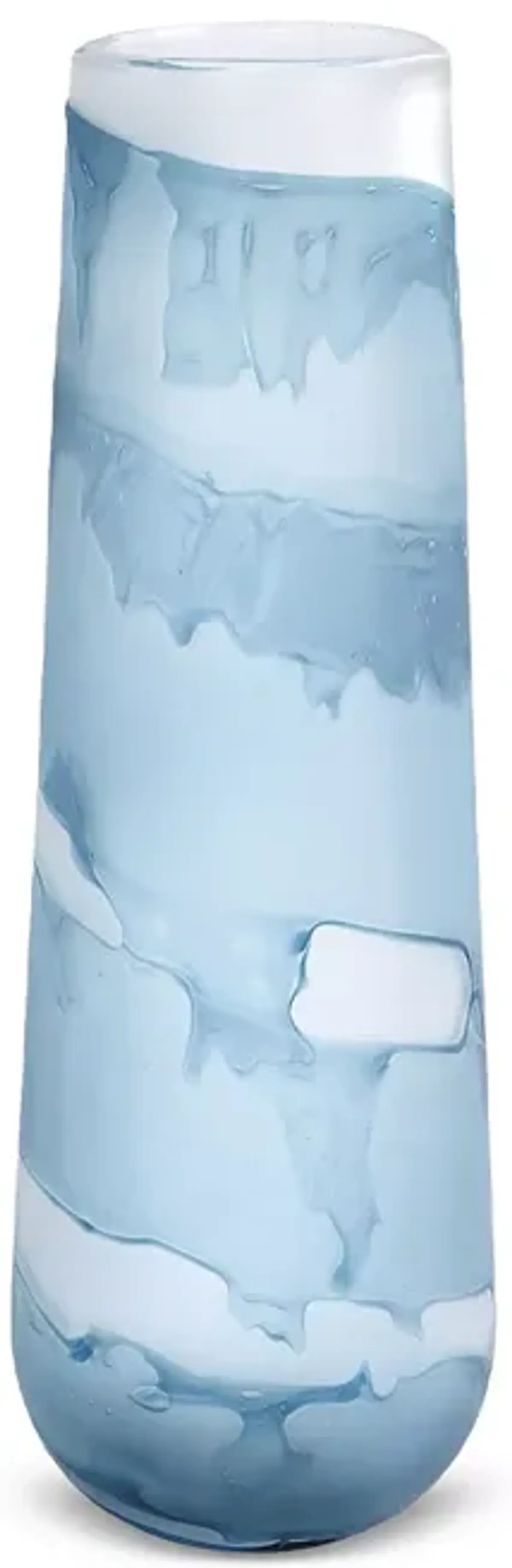 Global Views Glacier Vase Blue, Large