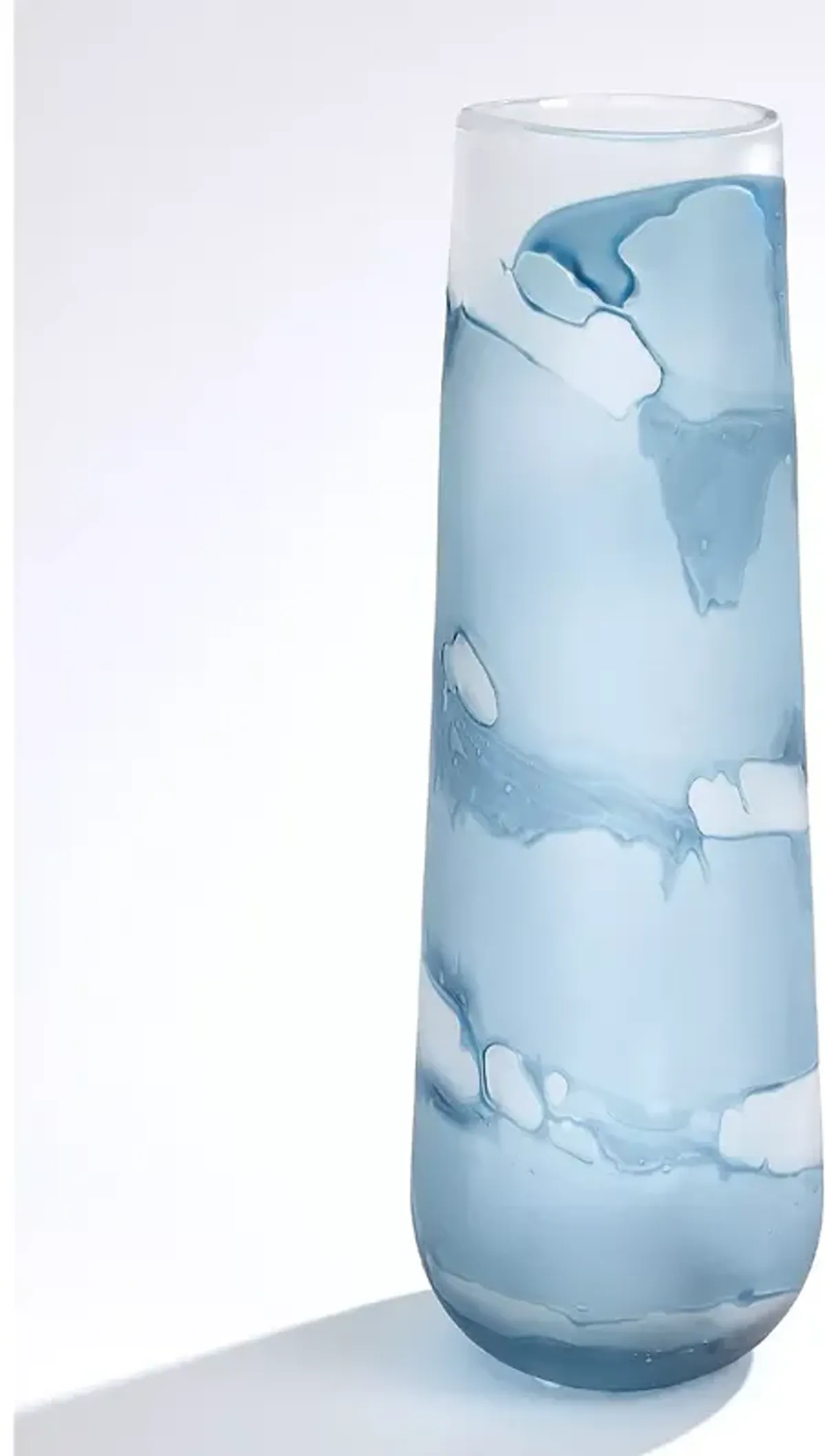 Global Views Glacier Vase Blue, Large