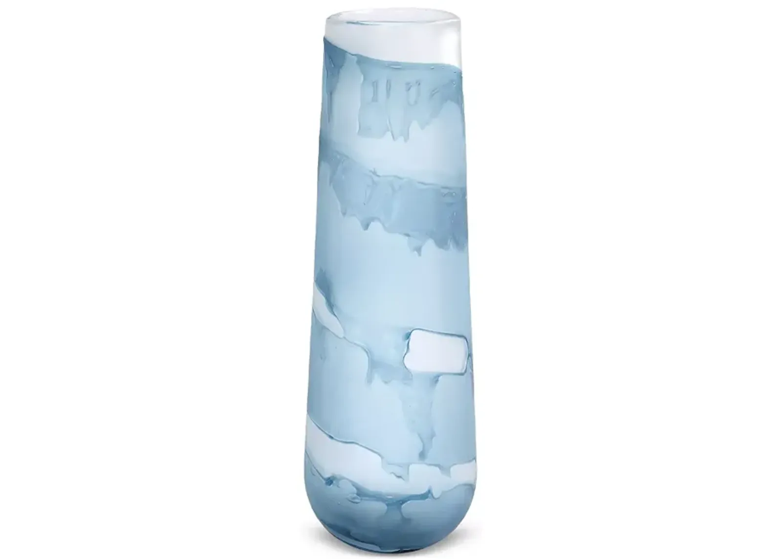 Global Views Glacier Vase Blue, Large