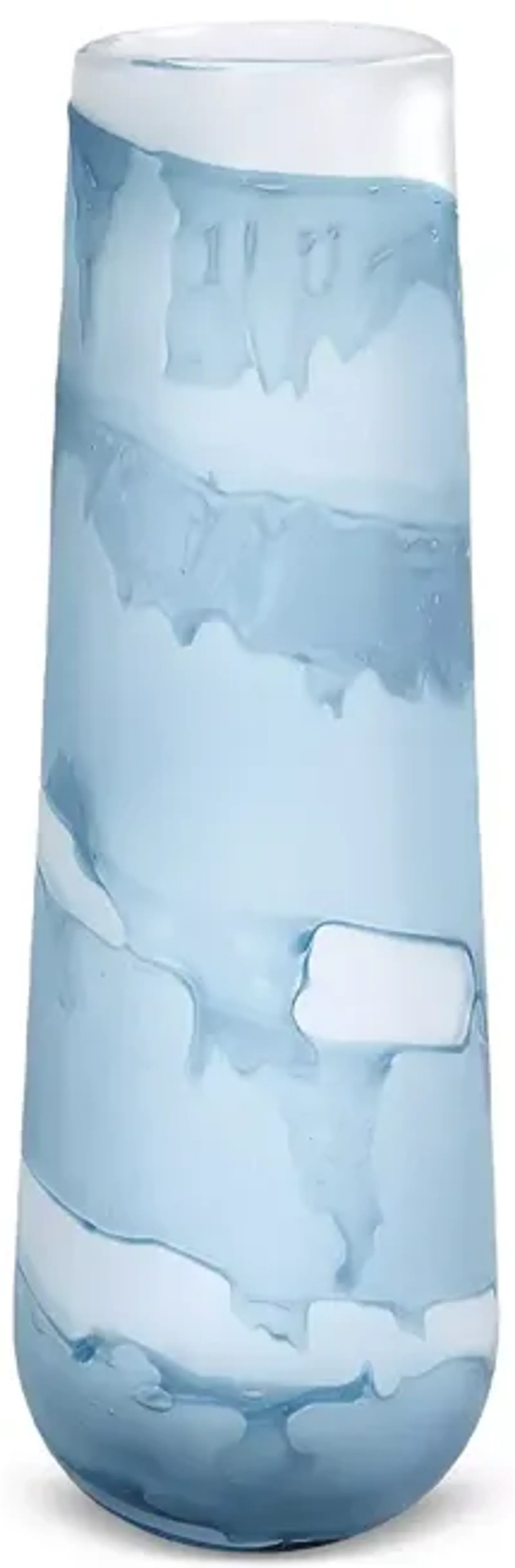 Global Views Glacier Vase Blue, Large