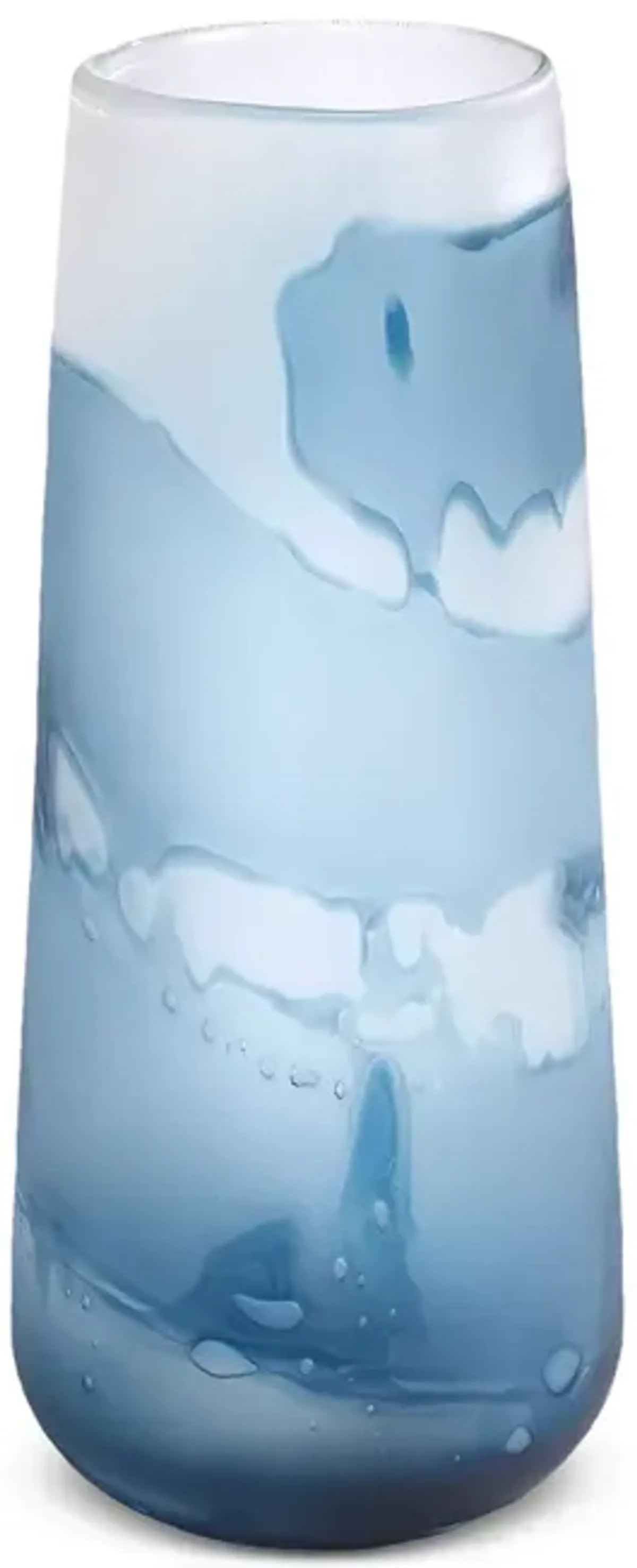 Global Views Glacier Vase Blue, Small