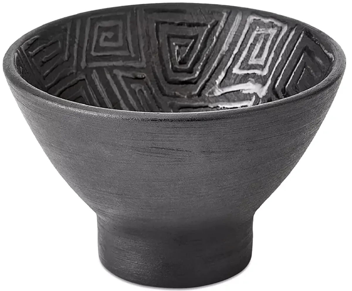 Global Views Amazonas Bowl in Black, Large