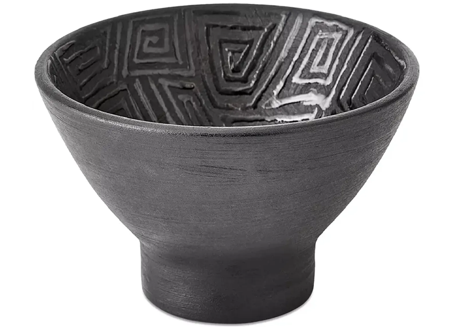 Global Views Amazonas Bowl in Black, Large