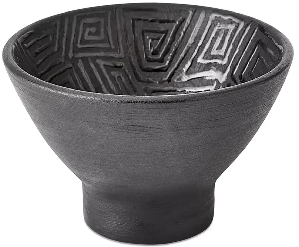 Global Views Amazonas Bowl in Black, Large