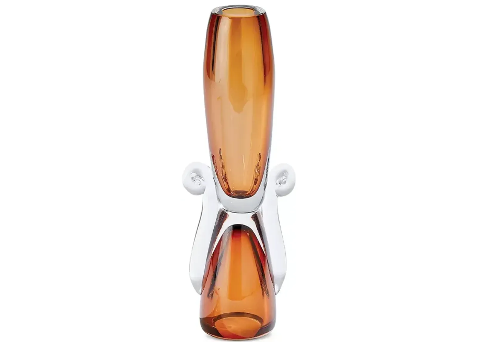 Global Views Lydia Vase in Amber, Small