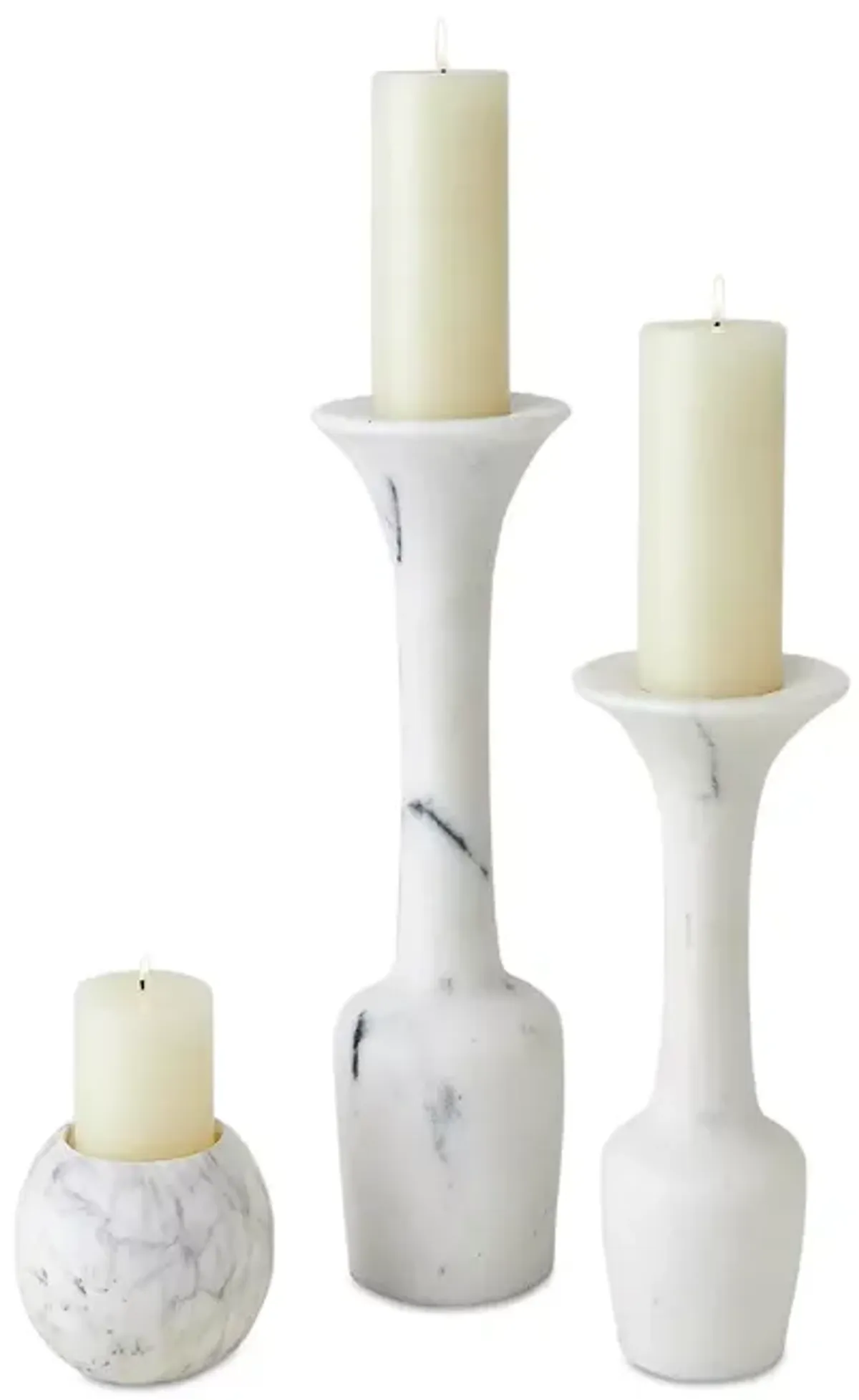 Global Views Calyx Marble Candle Holder