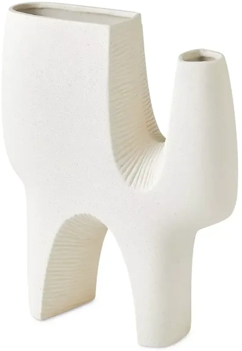 Global Views Cassel Vase in Matte White, Large