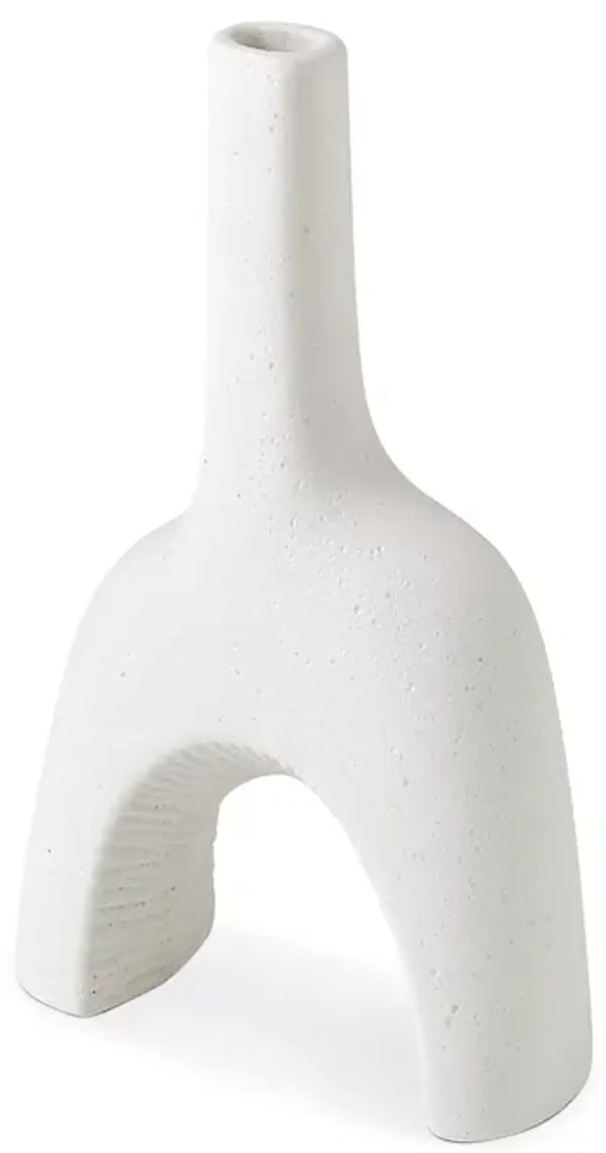 Global Views Cassel Vase in Matte White, Small