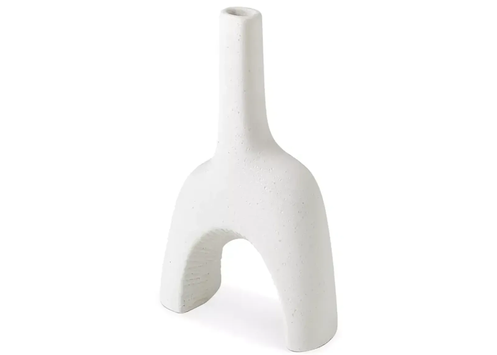 Global Views Cassel Vase in Matte White, Small