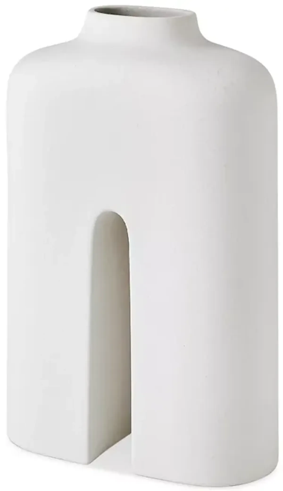 Global Views Guardian Vase in White/Cream, Large