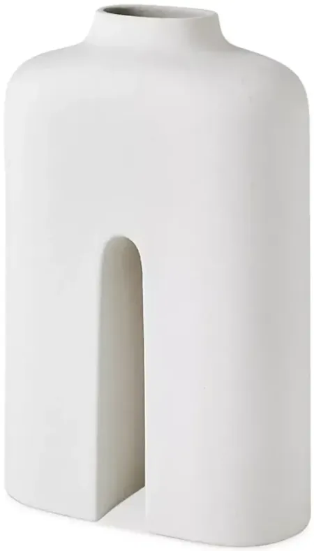 Global Views Guardian Vase in White/Cream, Large