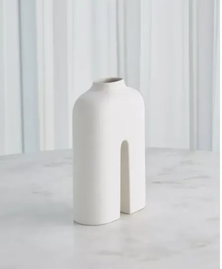 Global Views Guardian Cream Ceramic Vase, Medium