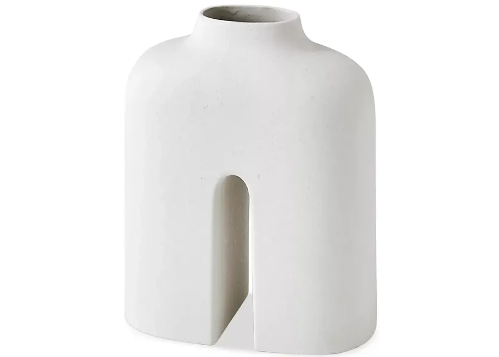 Global Views Guardian Vase in White/Cream, Small