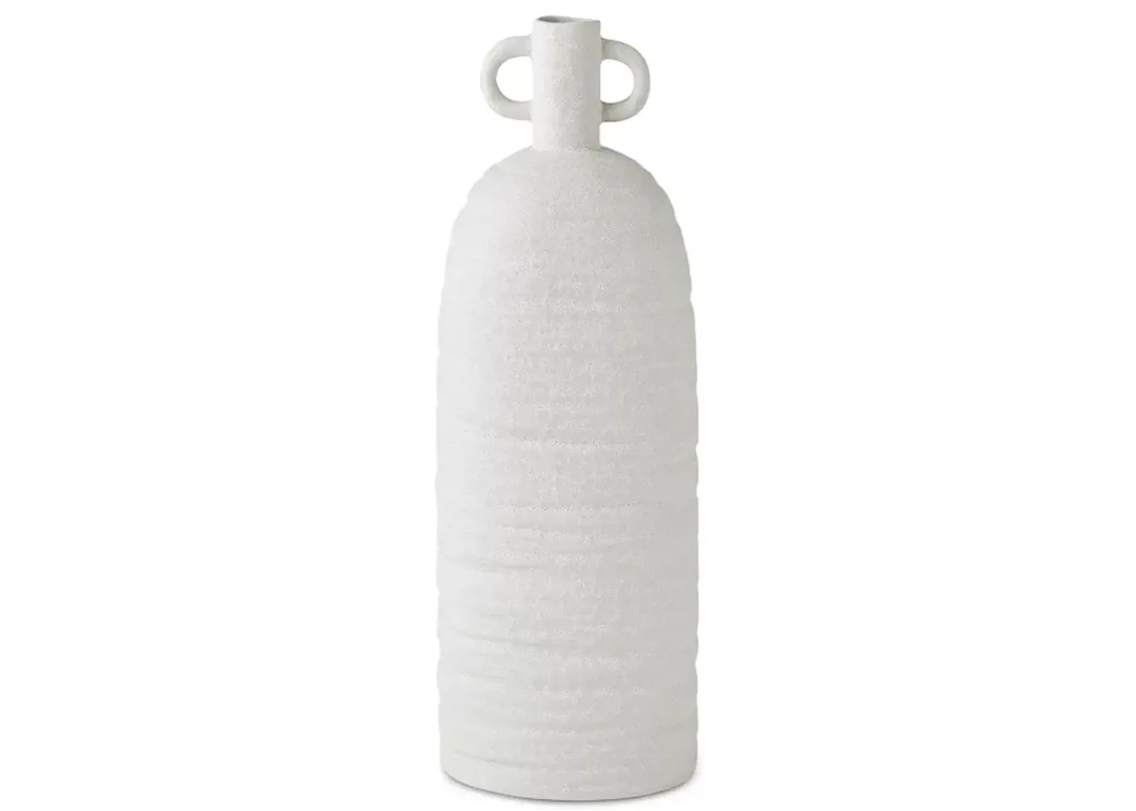 Global Views Sahara Vase in White, Large