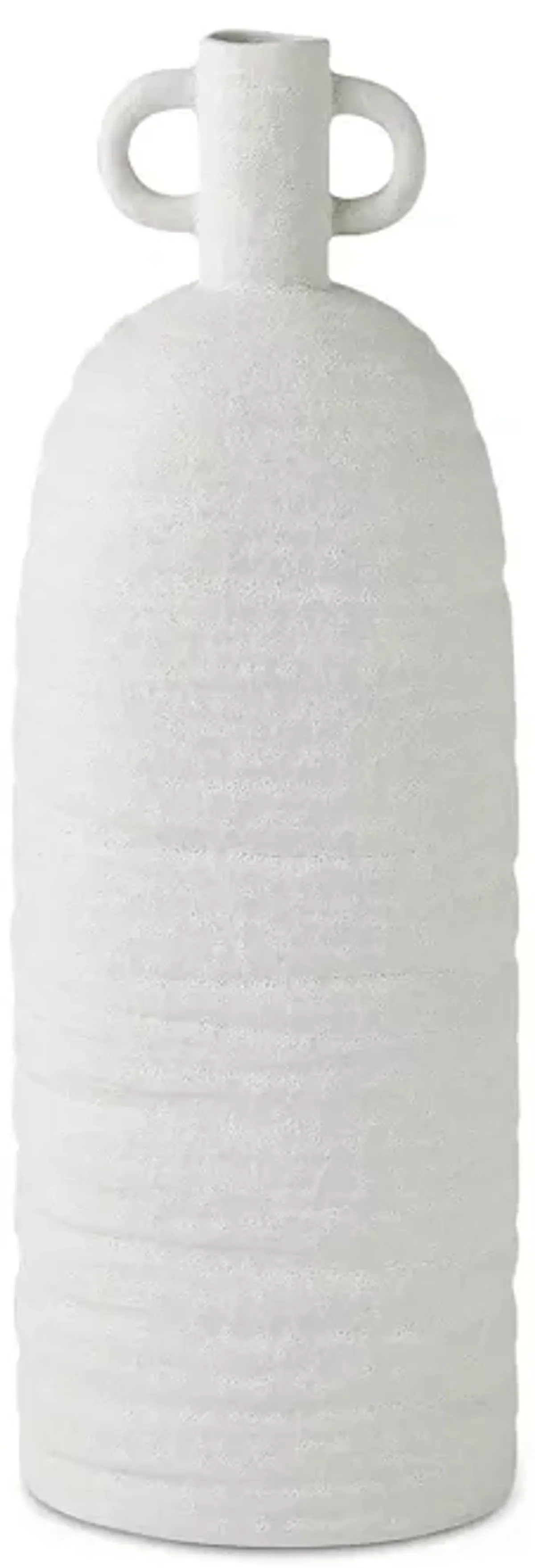 Global Views Sahara Vase in White, Large