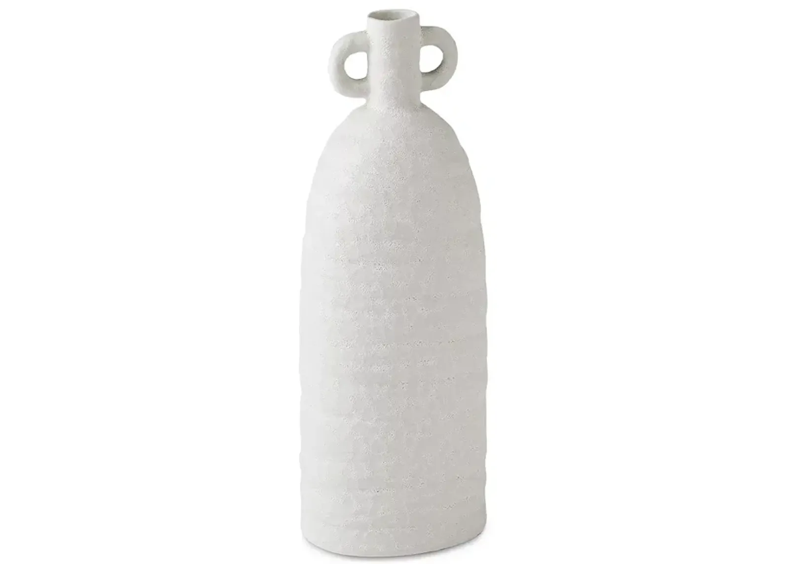 Global Views Sahara Vase in White, Small