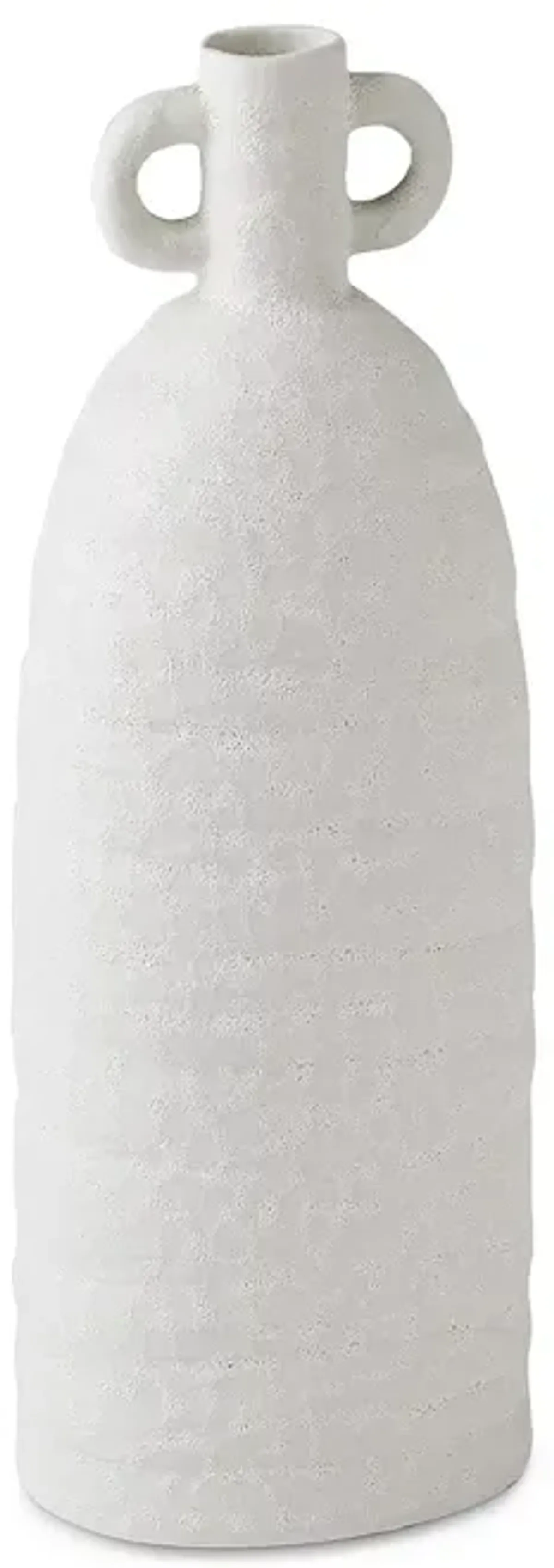 Global Views Sahara Vase in White, Small