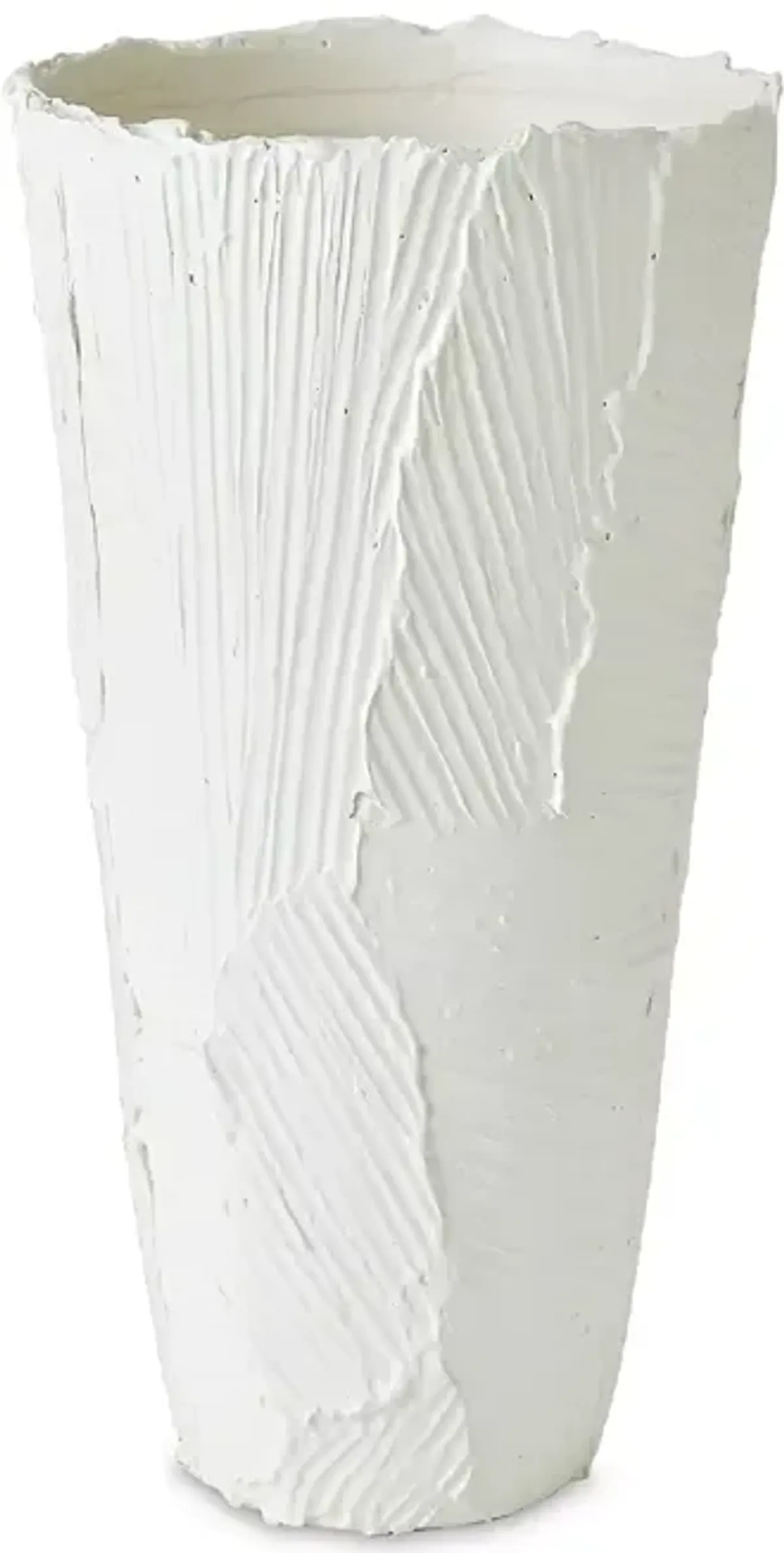 Global Views Ceramic Chip Vase, Tall