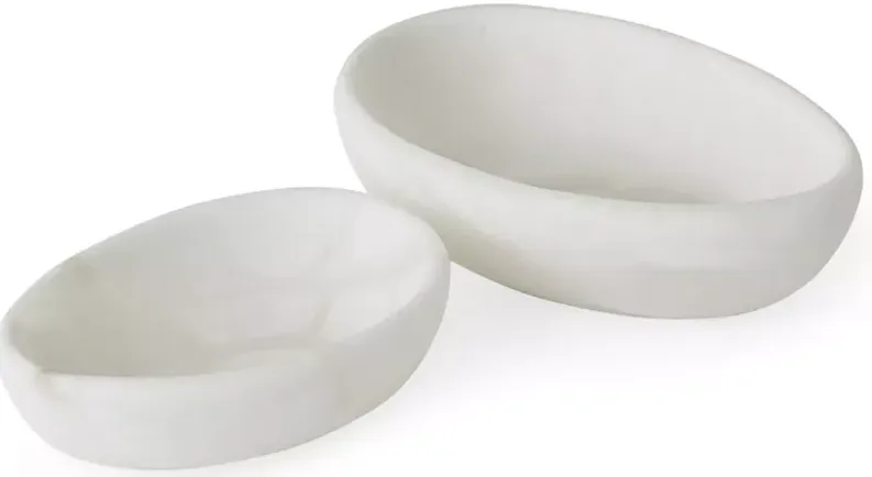 Global Views Oblique Bowl in White, Small