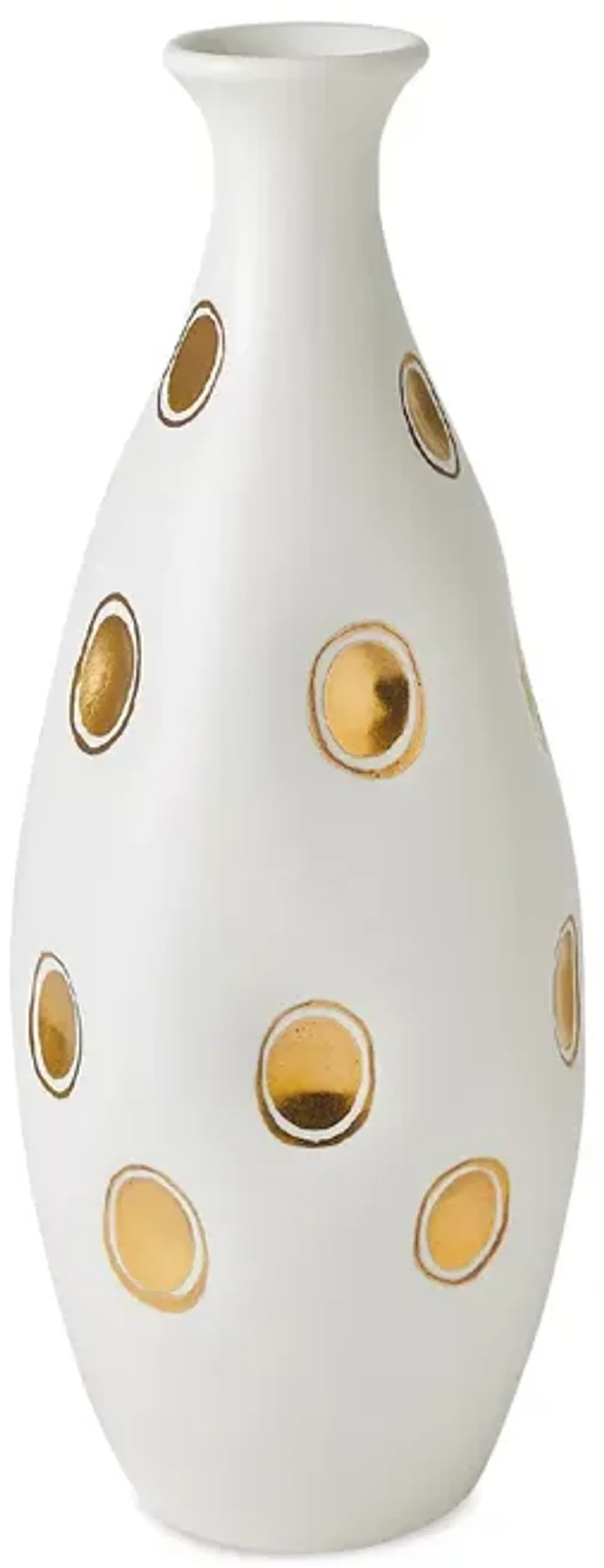 Global Views Bulb Dimples Vase, White