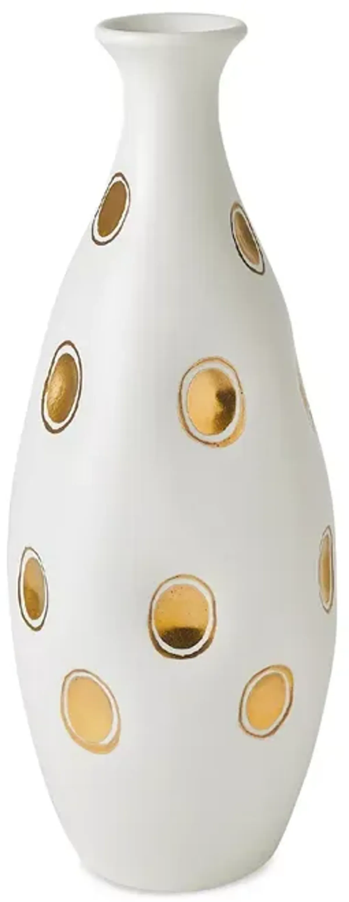 Global Views Bulb Dimples Vase, White