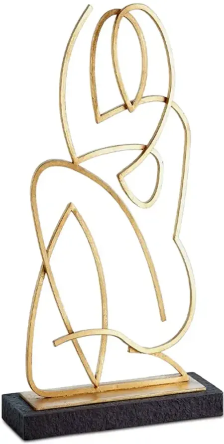 Global Views Wire Madonna Sculpture in Antique Gold Tone