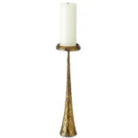 Global Views Beacon Candle Holder in Brass, Small