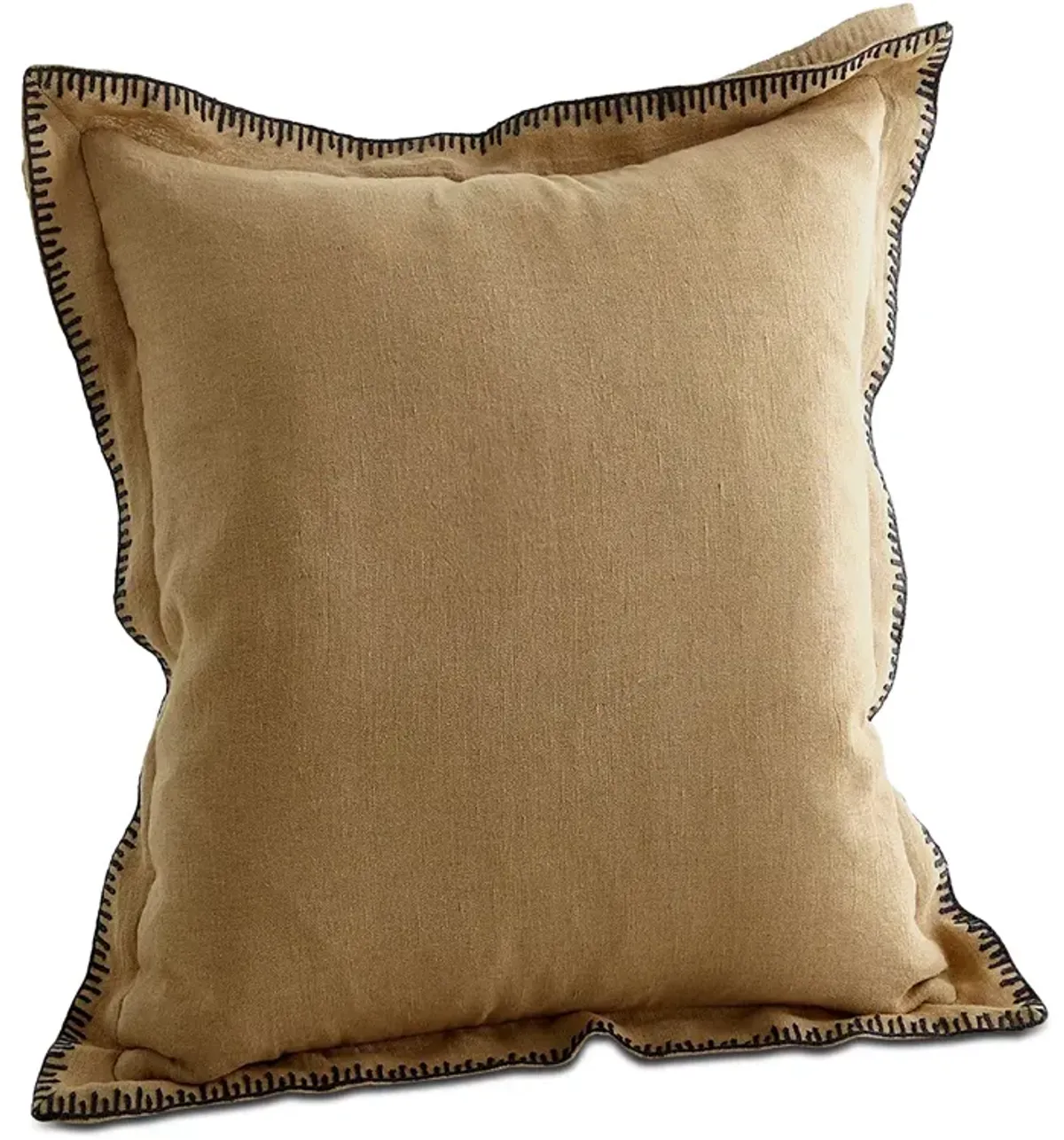 Global Views Stitched Gold Tone Throw Pillow, 23" x 23"