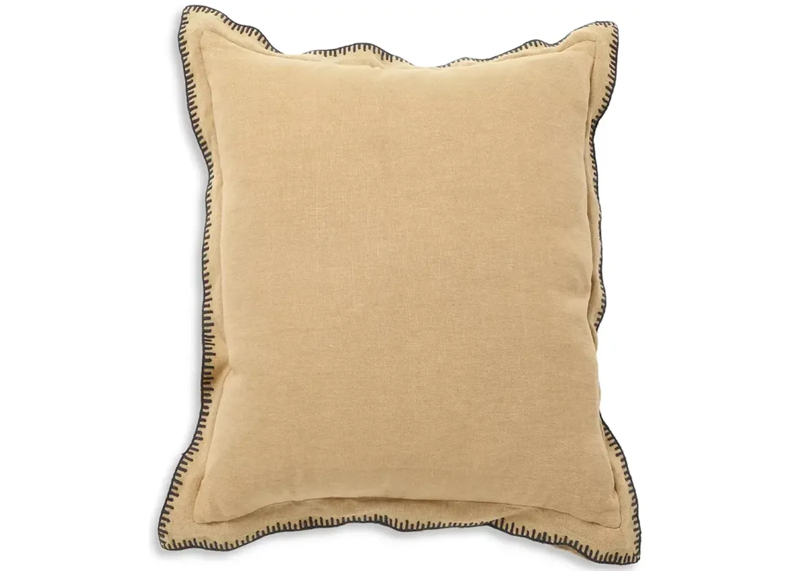 Global Views Stitched Gold Tone Throw Pillow, 23" x 23"