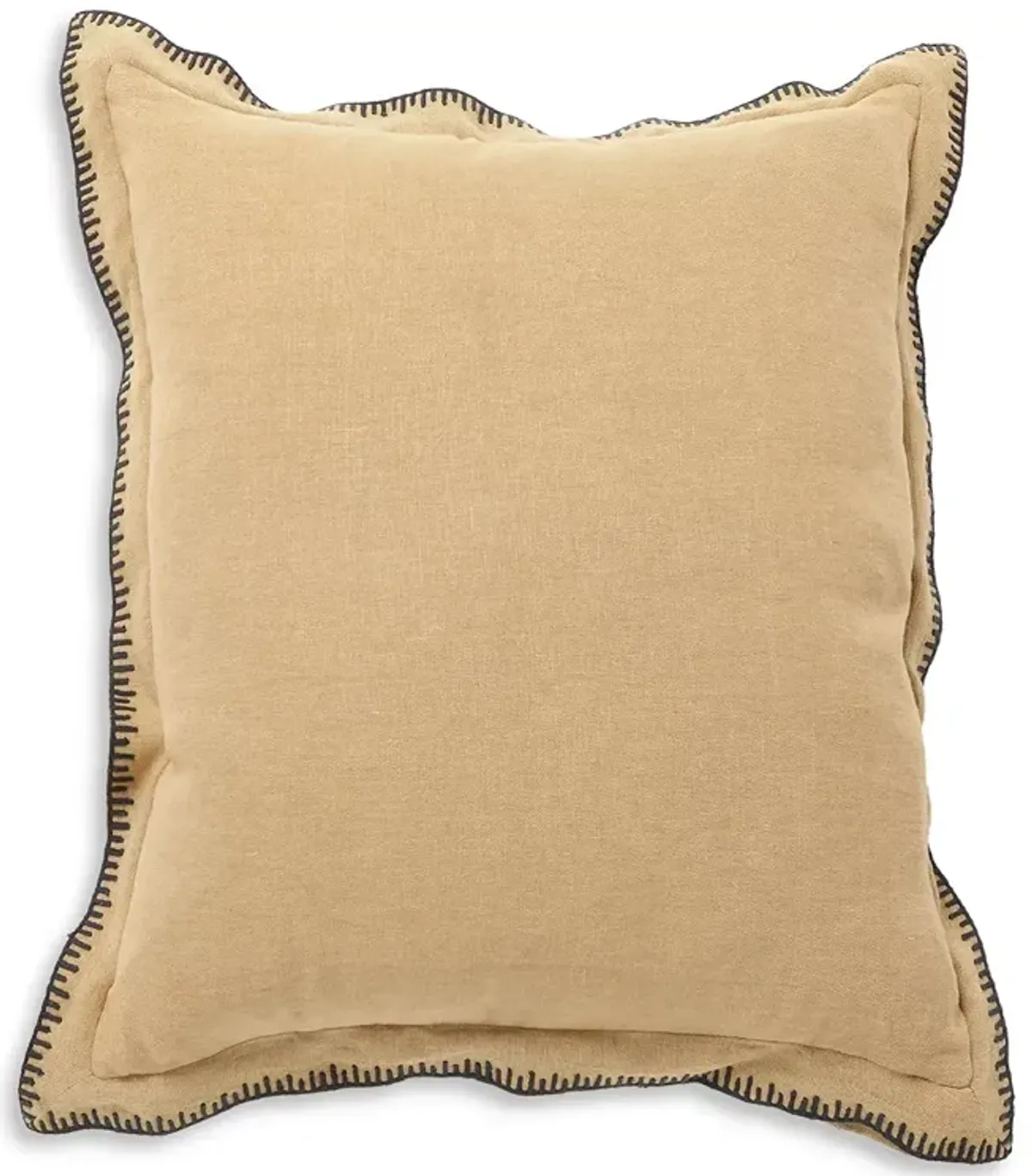 Global Views Stitched Gold Tone Throw Pillow, 23" x 23"