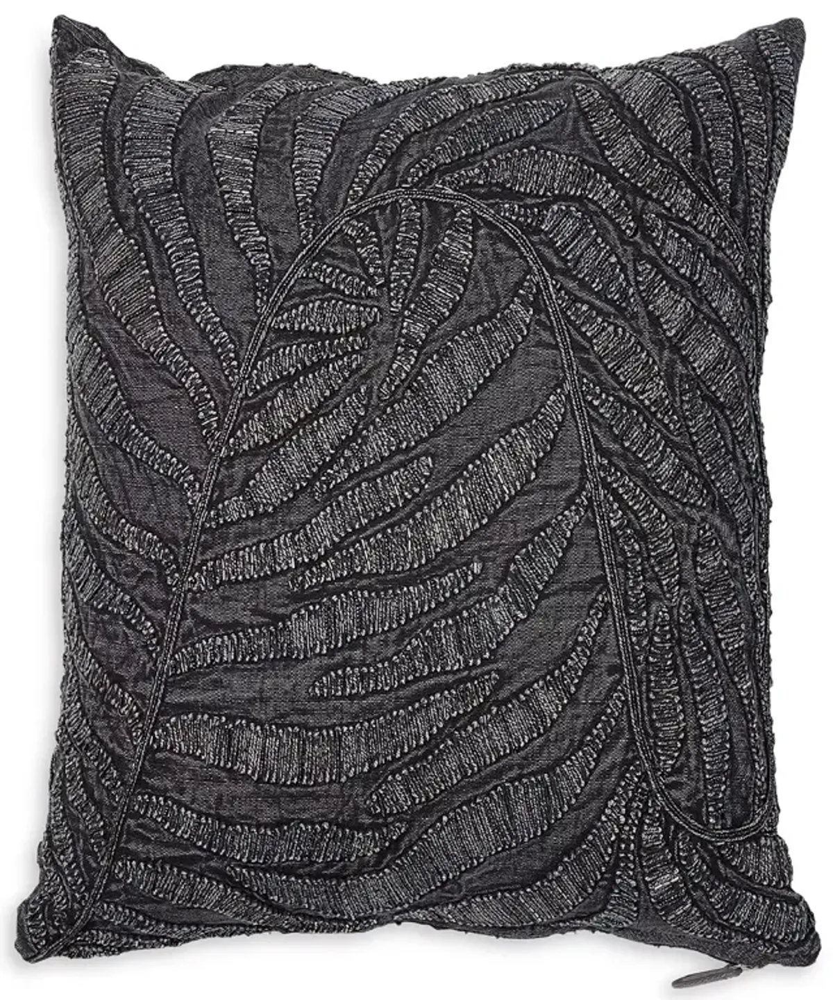 Global Views Beaded Palm Leaf Pillow, 20" x 20"