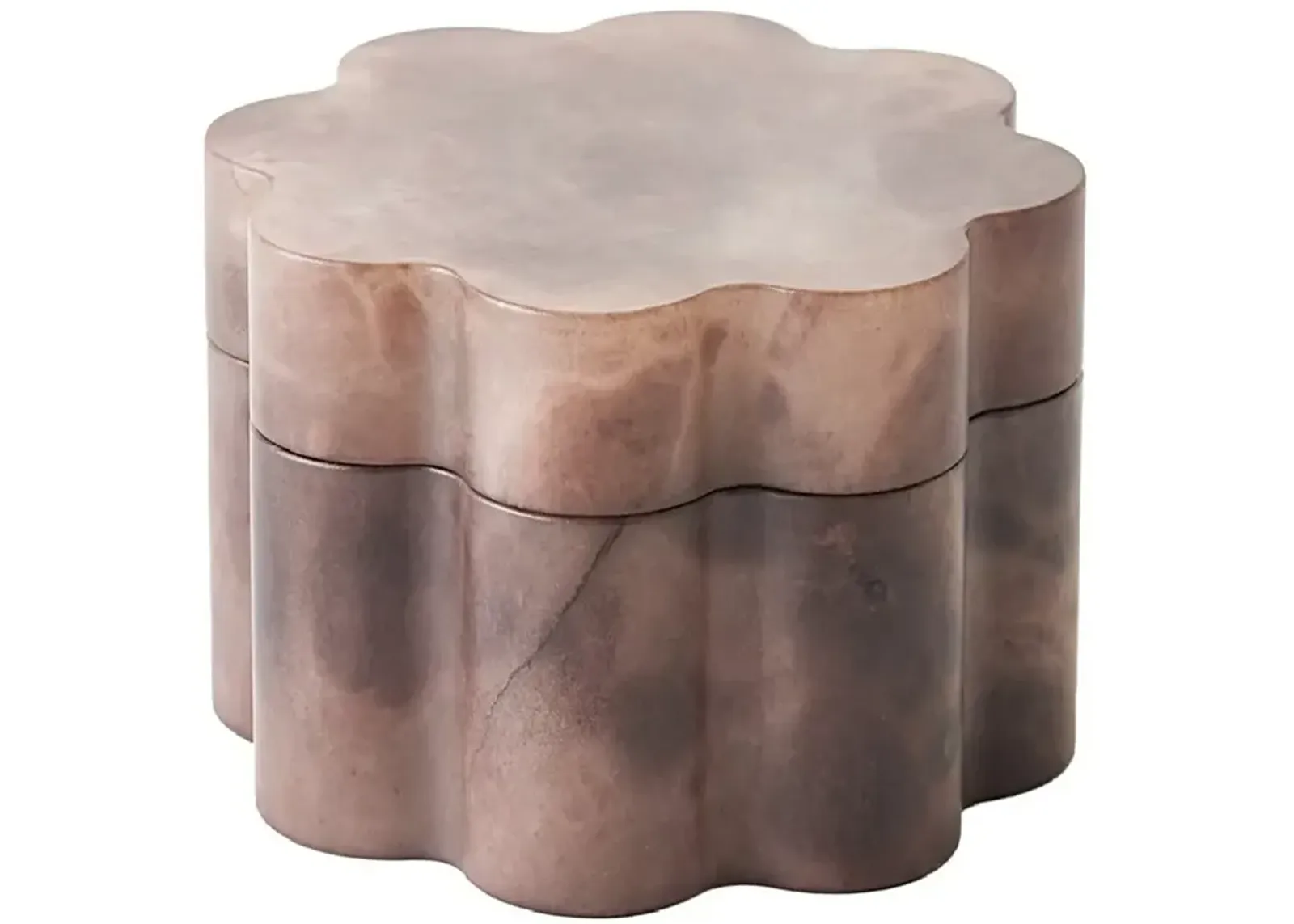 Global Views Cumulus Alabaster Wide Box Chocolate Large