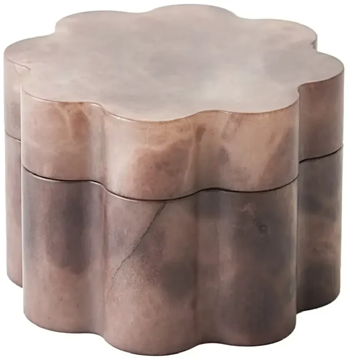 Global Views Cumulus Alabaster Wide Box Chocolate Large