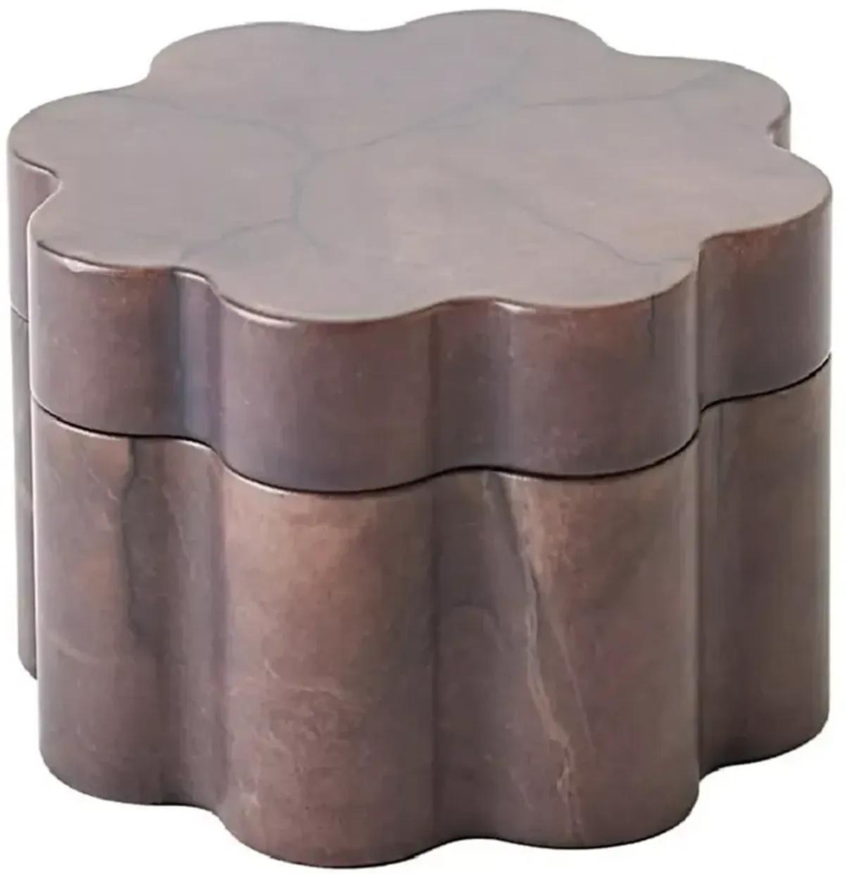 Global Views Cumulus Alabaster Wide Box Chocolate Small