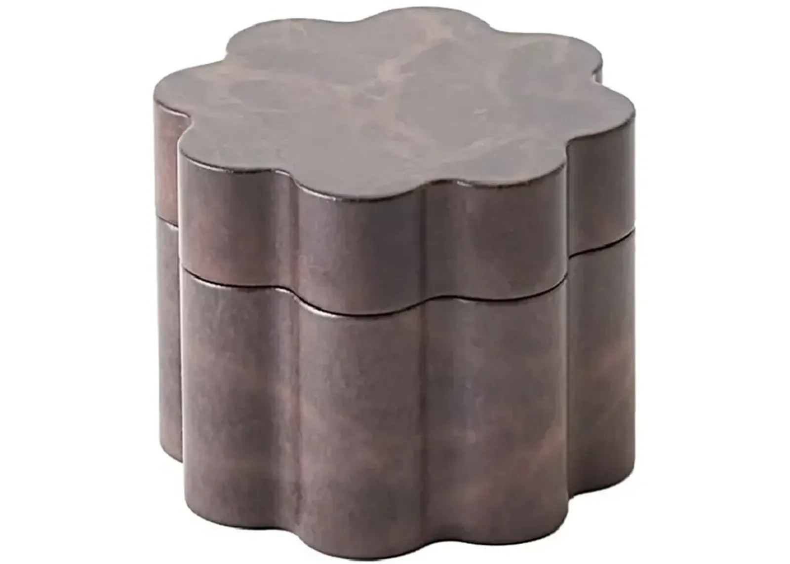 Global Views Cumulus Alabaster Wide Box Chocolate Small