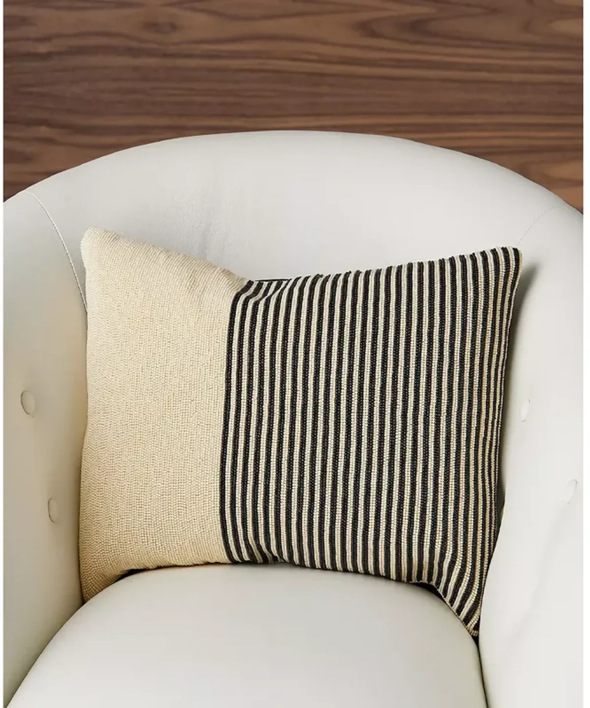 Global Views Striped Beaded Lumbar Pillow