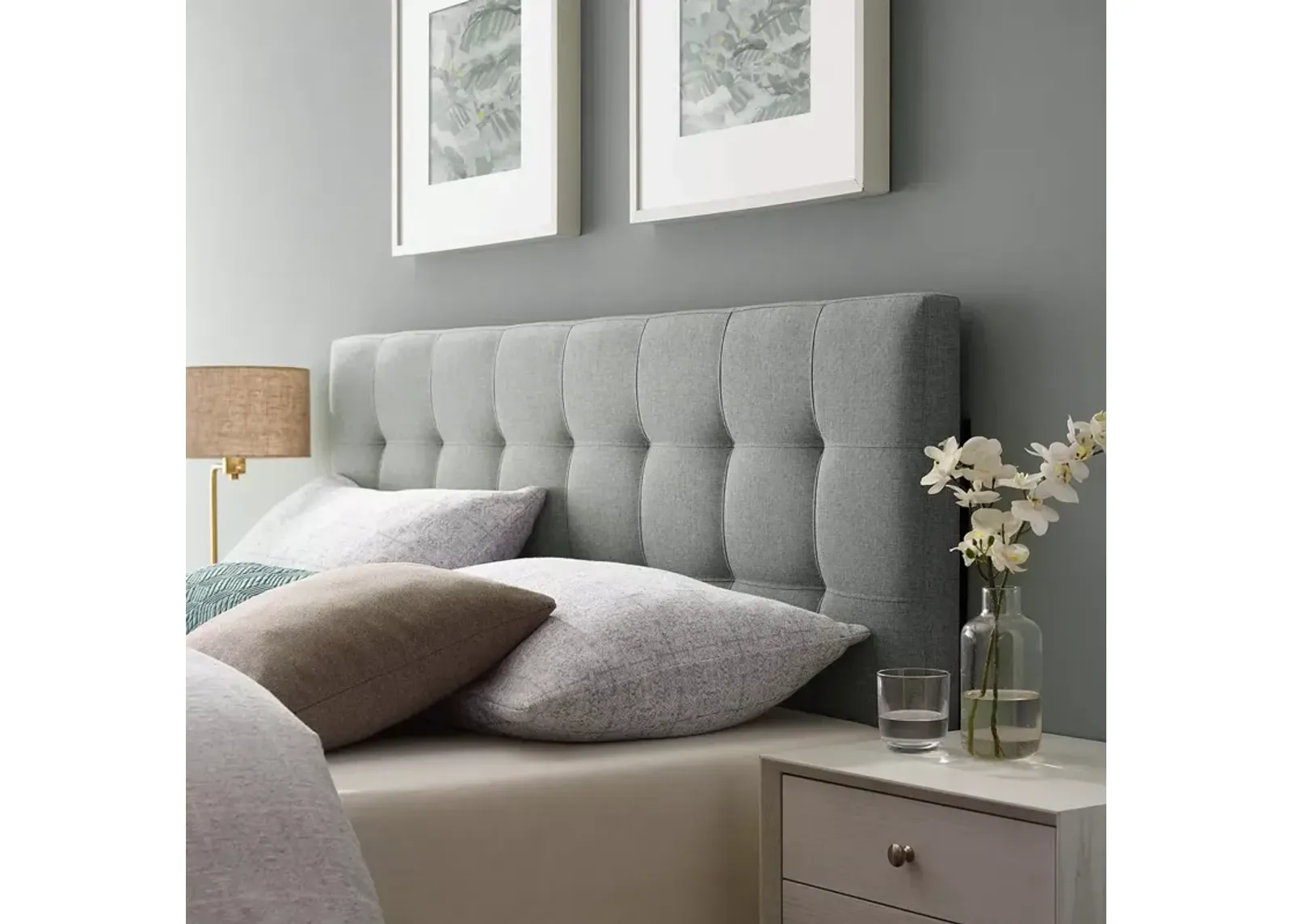 Modway Lily Upholstered Fabric Headboard, Queen