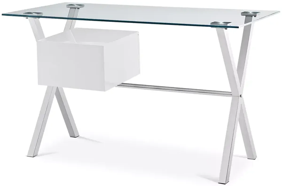 Modway Stasis Glass Top Office Desk