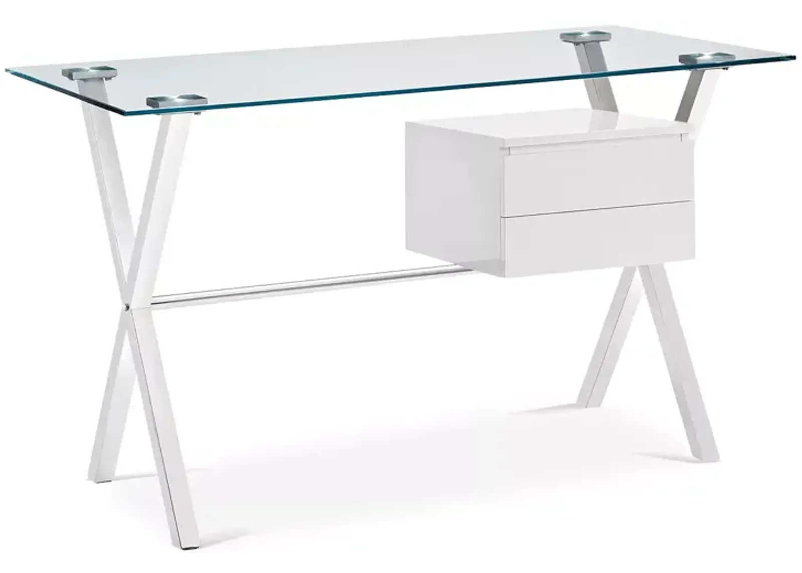 Modway Stasis Glass Top Office Desk