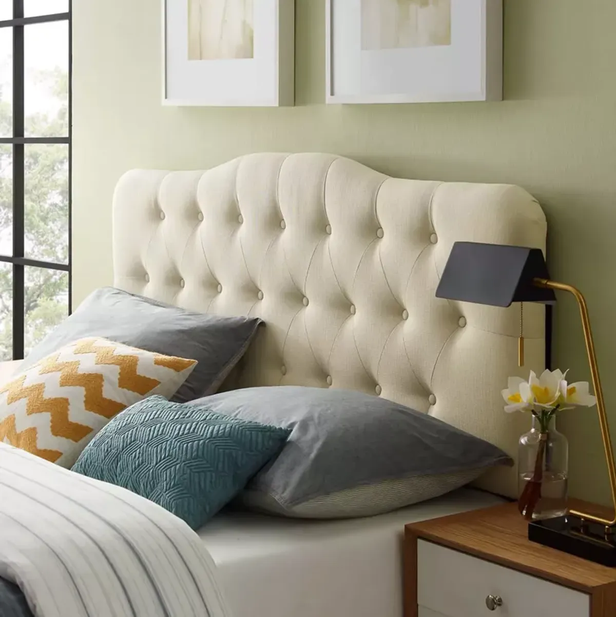 Modway Annabel Upholstered Fabric Headboard, King